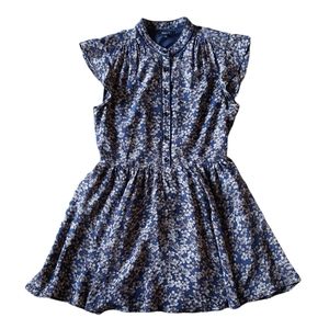 Madewell Women Mini Dress Floral Blue